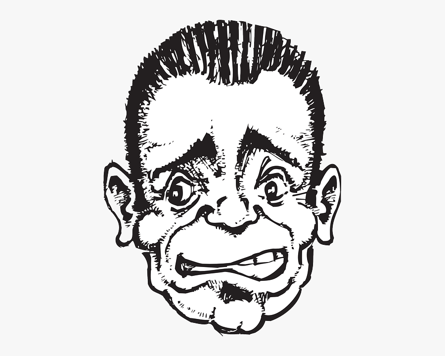 Sketch, Face, Worried, Scared, Nervous, 4, Worry - Nervous Expression Face Drawing, Transparent Clipart