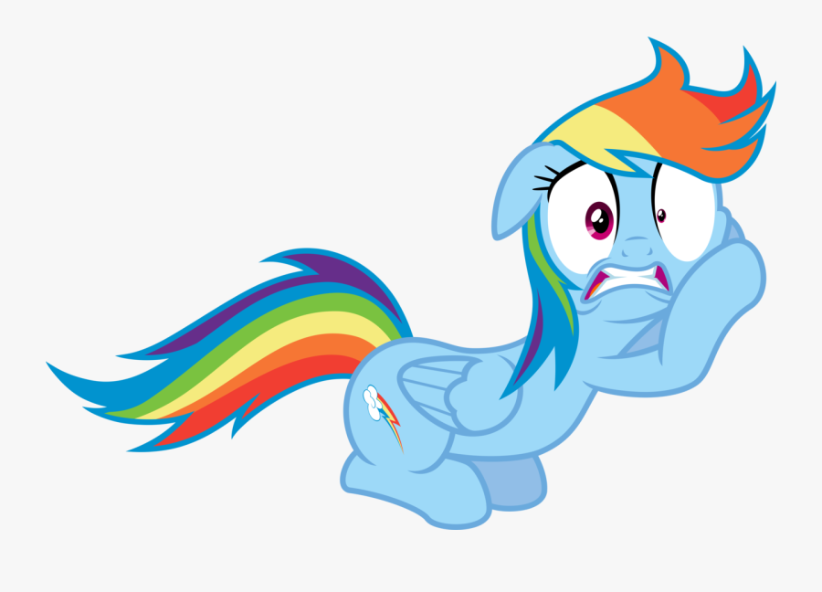 Worry Clipart Panic Attack - My Little Pony Rainbow Dash Worried, Transparent Clipart