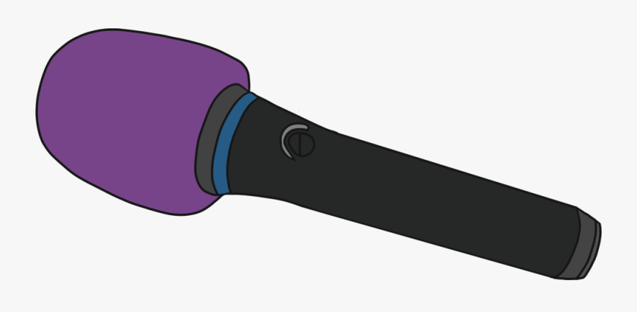 Purple Microphone Cartoon, Transparent Clipart