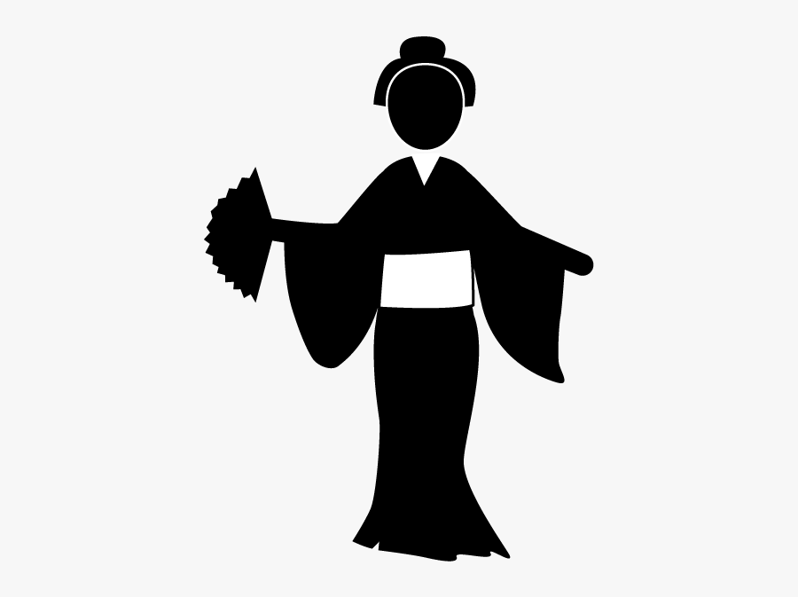 Japanese Woman Silhouette Png, Transparent Clipart