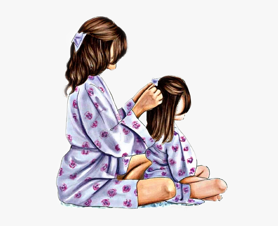 Transparent Mom And Daughter Clipart - Imágenes Madre E Hija, Transparent Clipart