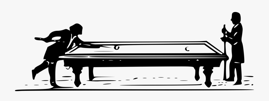 Photography - Billiard Pool Table Silhouette, Transparent Clipart