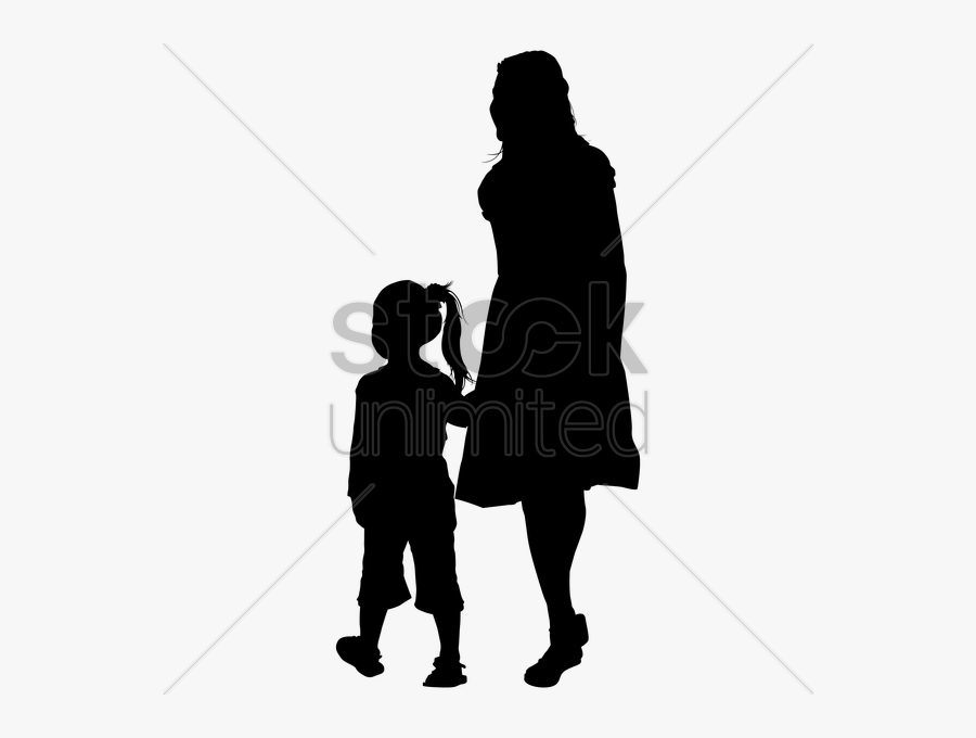 Mother Daughter Silhouette Png, Transparent Clipart