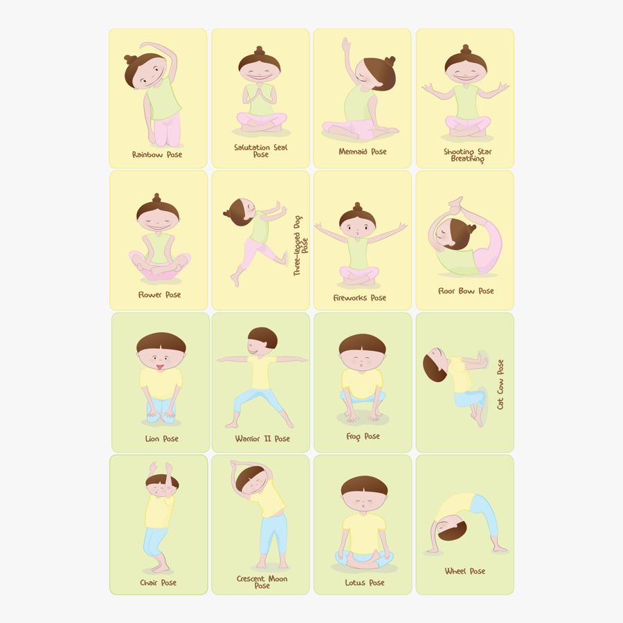 Transparent Kids Stretching Clipart - Yoga Picture For School Project, Transparent Clipart