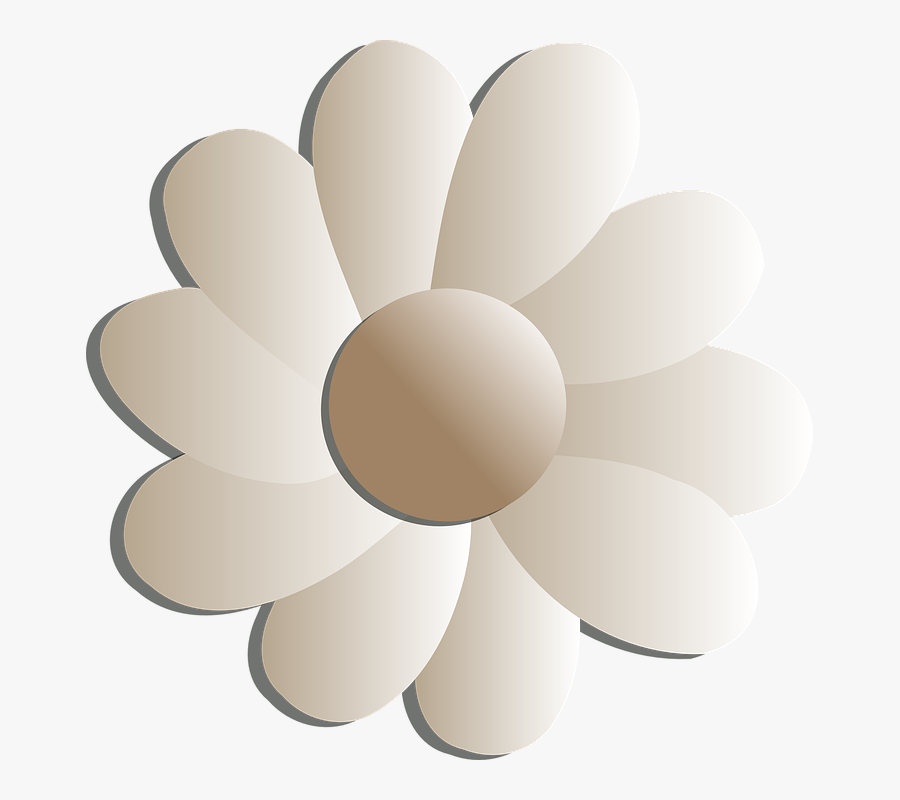White Flower Clipart - Flower White Vector Png, Transparent Clipart