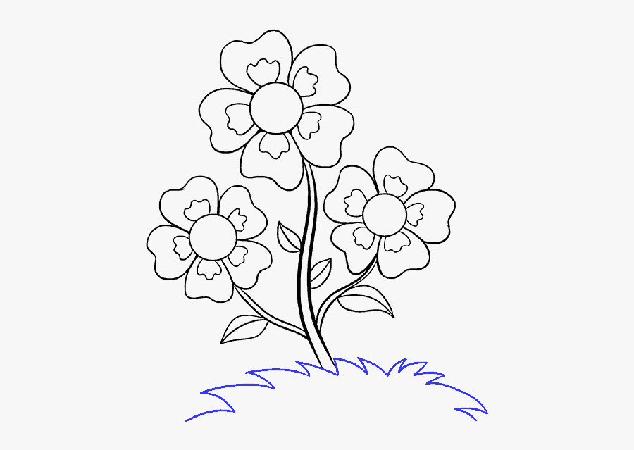 Drawing Flower In Easy Method, Transparent Clipart