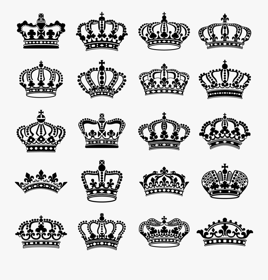 Painted Tiara Black Crown Hand Png File Hd Clipart - Crown Tattoo Vector, Transparent Clipart