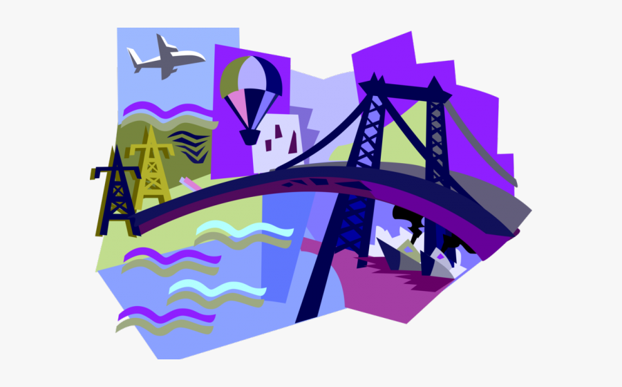 Violet Clipart Airplane, Transparent Clipart