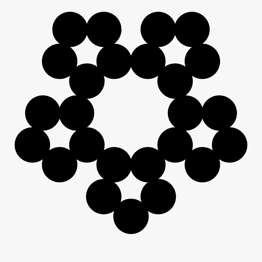 Circles Pentagon Snowflake Icons Png - Fractal Pentagon, Transparent Clipart