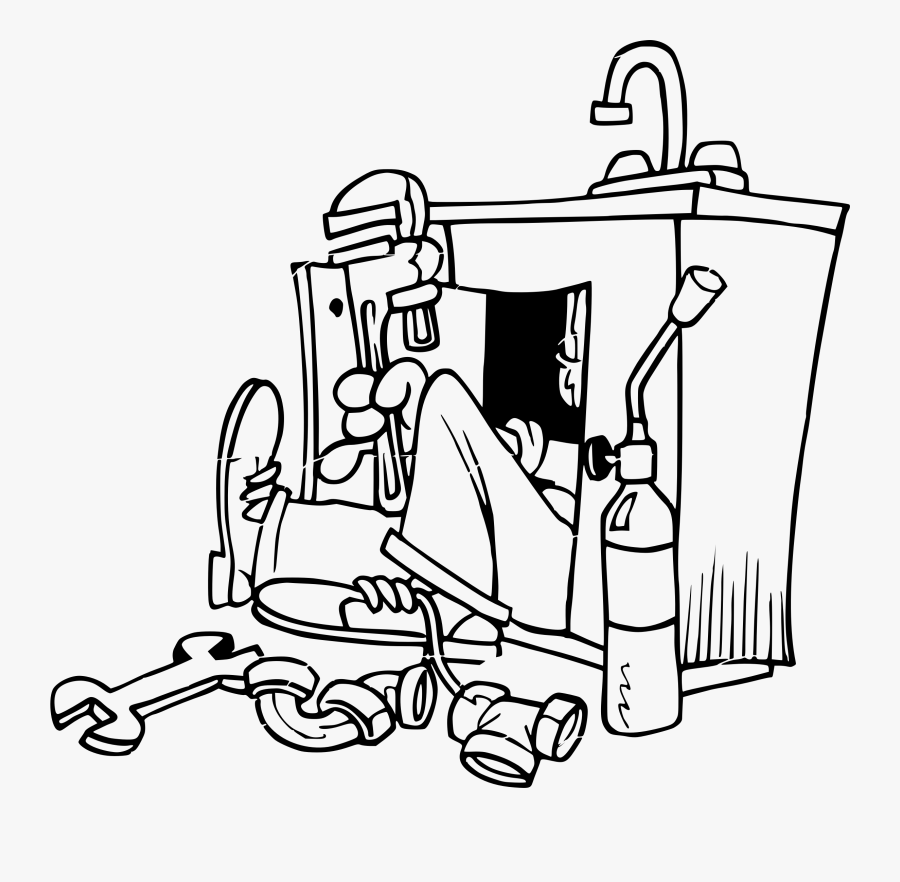 Plumber Tools Black And - Clipart Black And White Plumber, Transparent Clipart