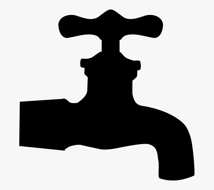 Faucet Silhouette Isolated - Tap Silhouette, Transparent Clipart