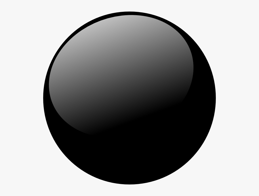 Transparent Stone Clipart Black And White - 3d Black Circle Png, Transparent Clipart