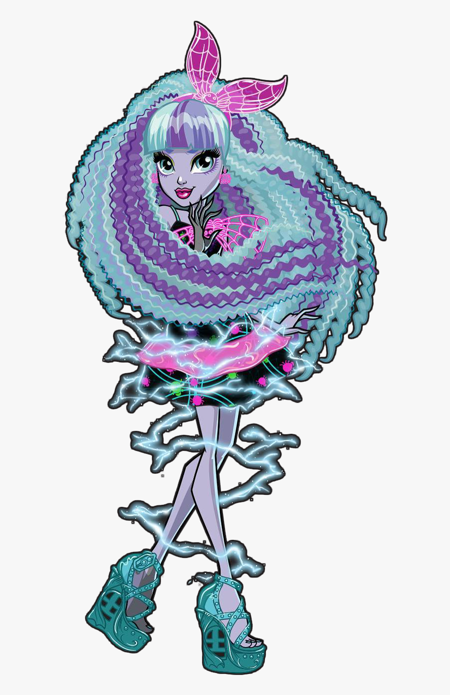 Monster High Electrified Doll Lagoona, Transparent Clipart