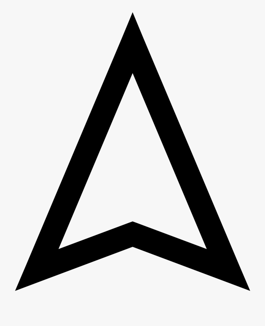 Gps Arrow - Arrow Up Png White, Transparent Clipart