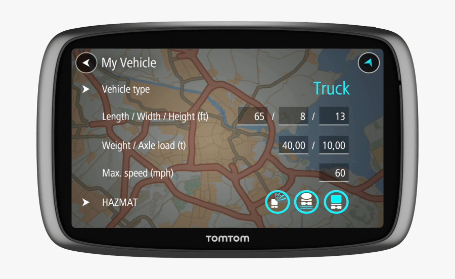 Trucker 600 Tomtom Gps - Tomtom Device, Transparent Clipart
