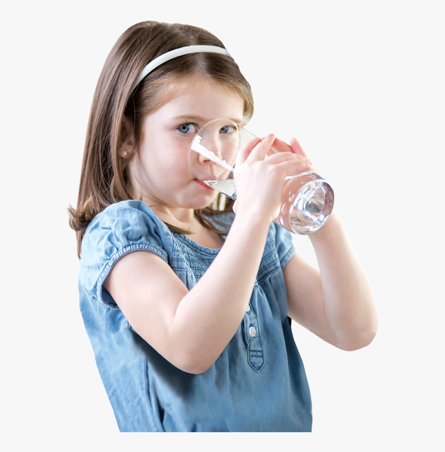 Drinking Water Png - Child Girl Drinking Water, Transparent Clipart