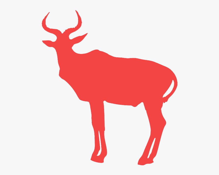 Antelope Profile Silhouette, Transparent Clipart