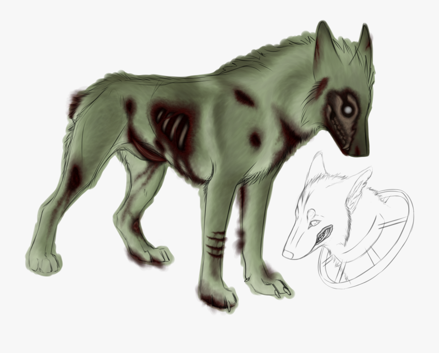 Zombie Dog Clipart - Spotted Hyena, Transparent Clipart