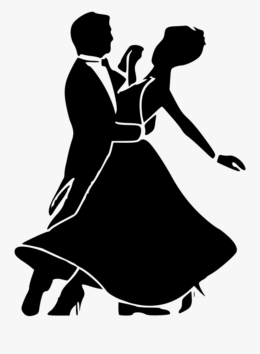 Svg Black And White Download Dancers Silhouette At - Ballroom Dancer Silhouette, Transparent Clipart