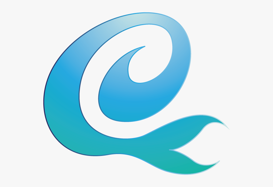 Mermaid Tail Inspired Logo For Aqua Yoga - Circle, Transparent Clipart