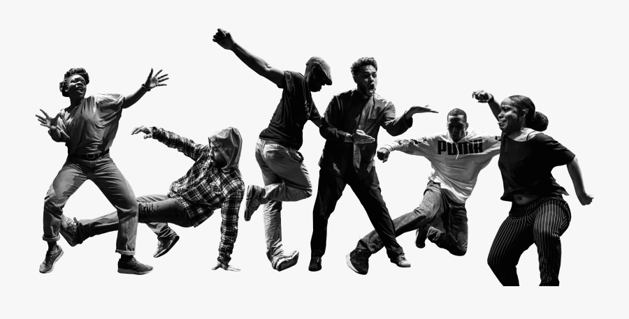 Transparent Kathak Dance Clipart - Group Dancing Black And White, Transparent Clipart