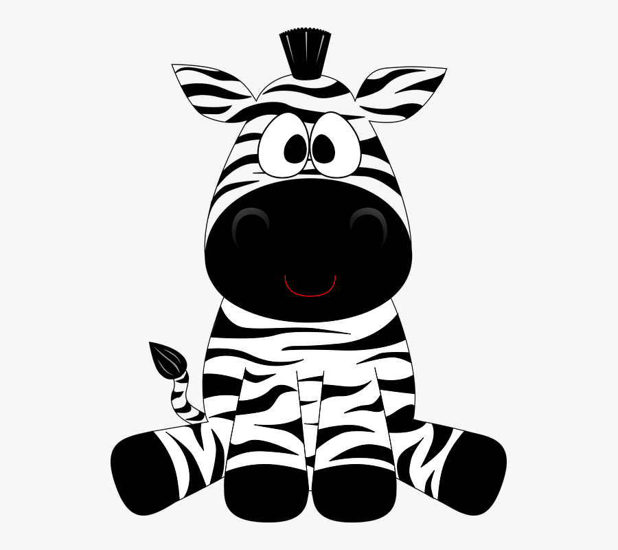 Zebra, Cartoon, Animal, Zoo, Wildlife, Wild, Nature - Funny Zebra Drawing, Transparent Clipart