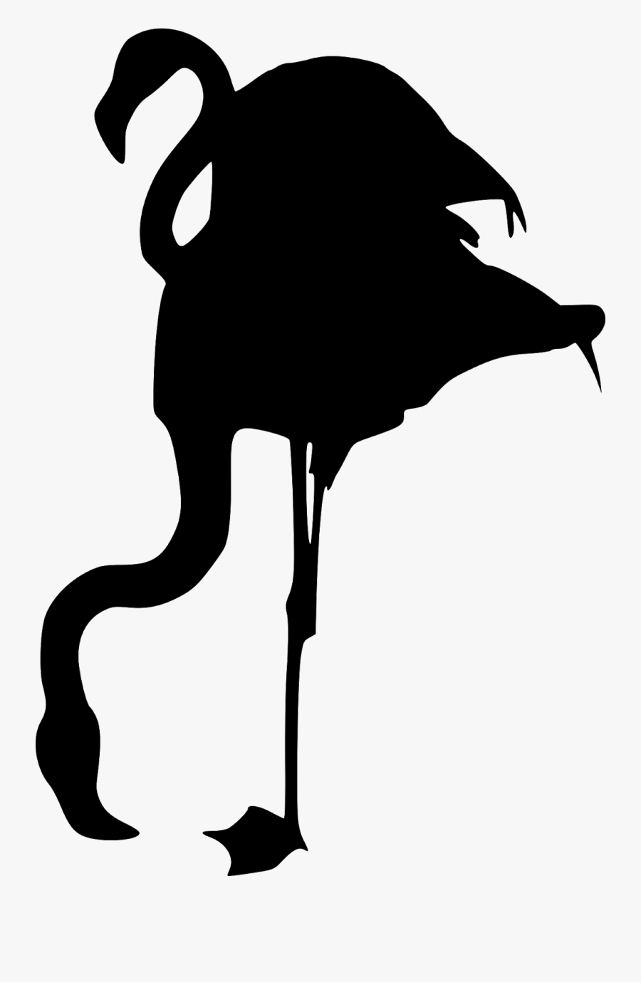 Flamingo, Silhouette, Animal, Bird, Boredom, Decoration, - Illustration, Transparent Clipart