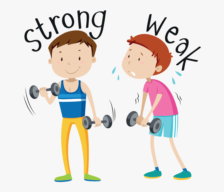 Strong Vs Weak, Life Vs Live - Strong And Weak, Transparent Clipart