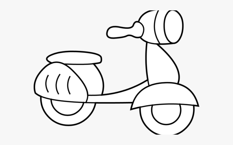 Scooter Clipart Free Black And White, Transparent Clipart