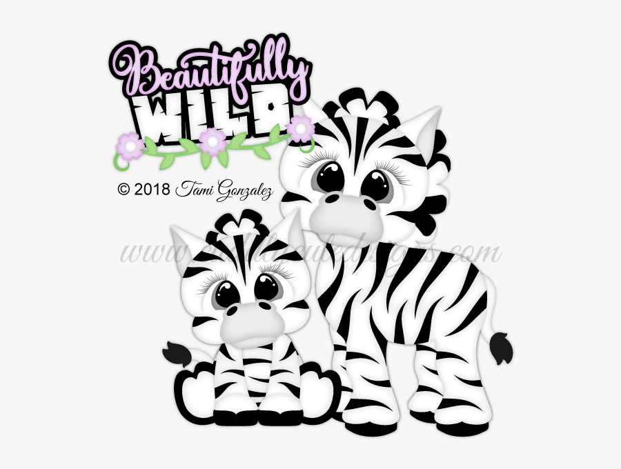 Zoo Cuties - Zebras - Cartoon, Transparent Clipart