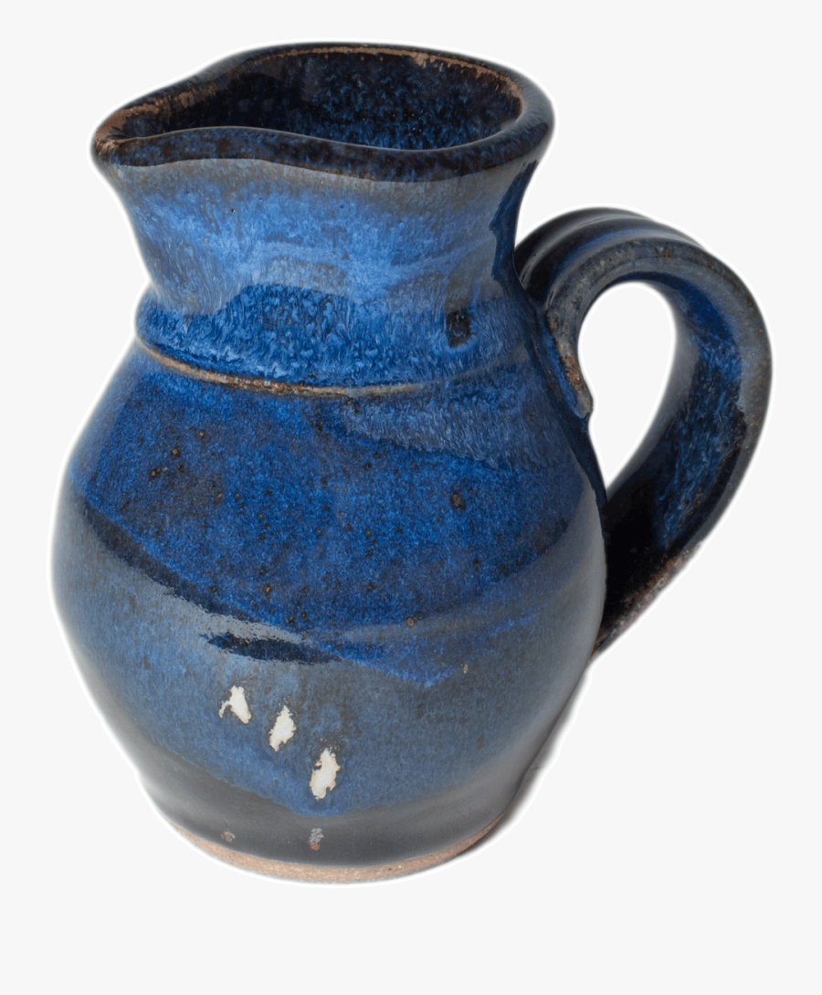 Small Handmade Blue And - Handmade Blue Pottery Pitcher, Transparent Clipart