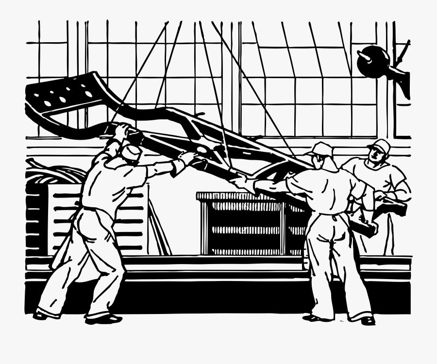 Frame Goes On The Assembly Line - Assembly Line Clip Art, Transparent Clipart