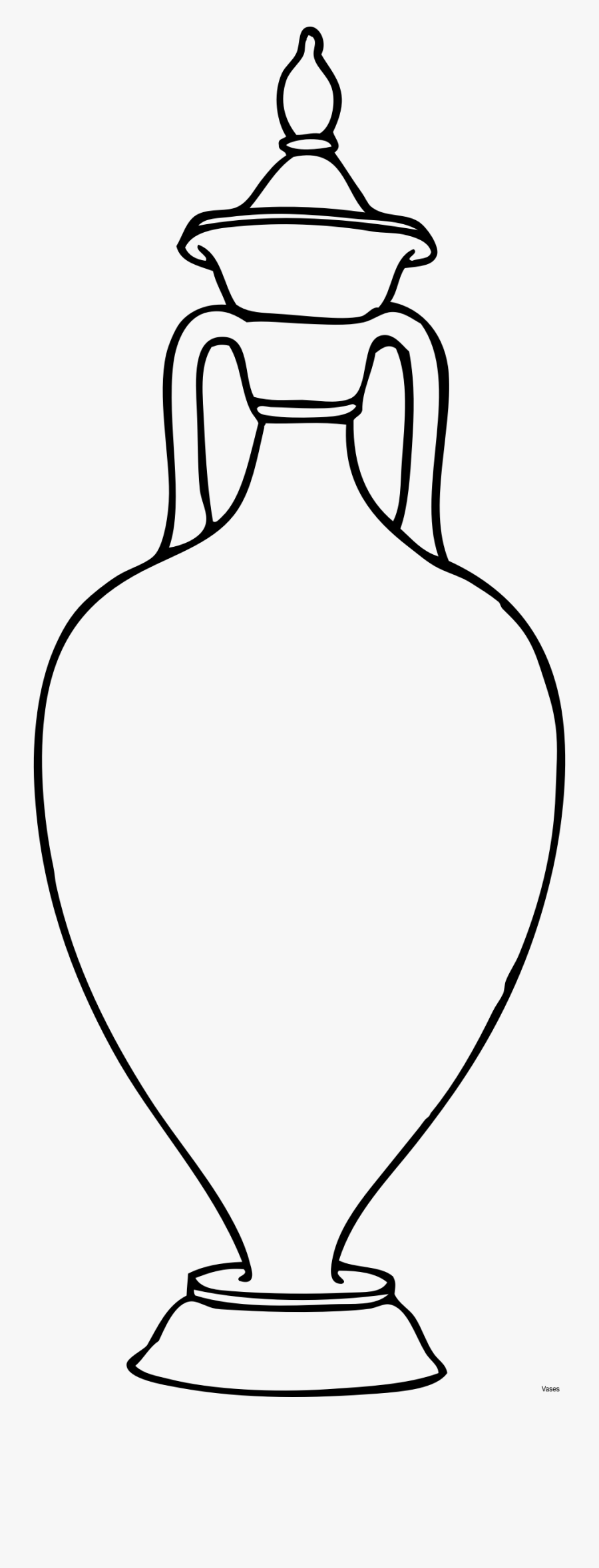 Transparent Pottery Clipart Black And White - Greek Vase Template, Transparent Clipart