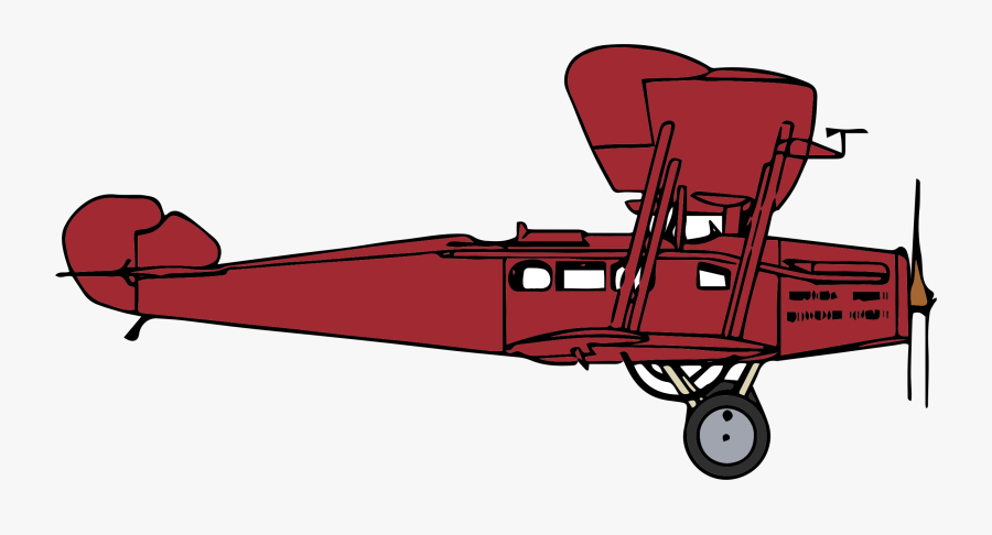Airplane,propeller Driven Aircraft,triplane - Biplane, Transparent Clipart