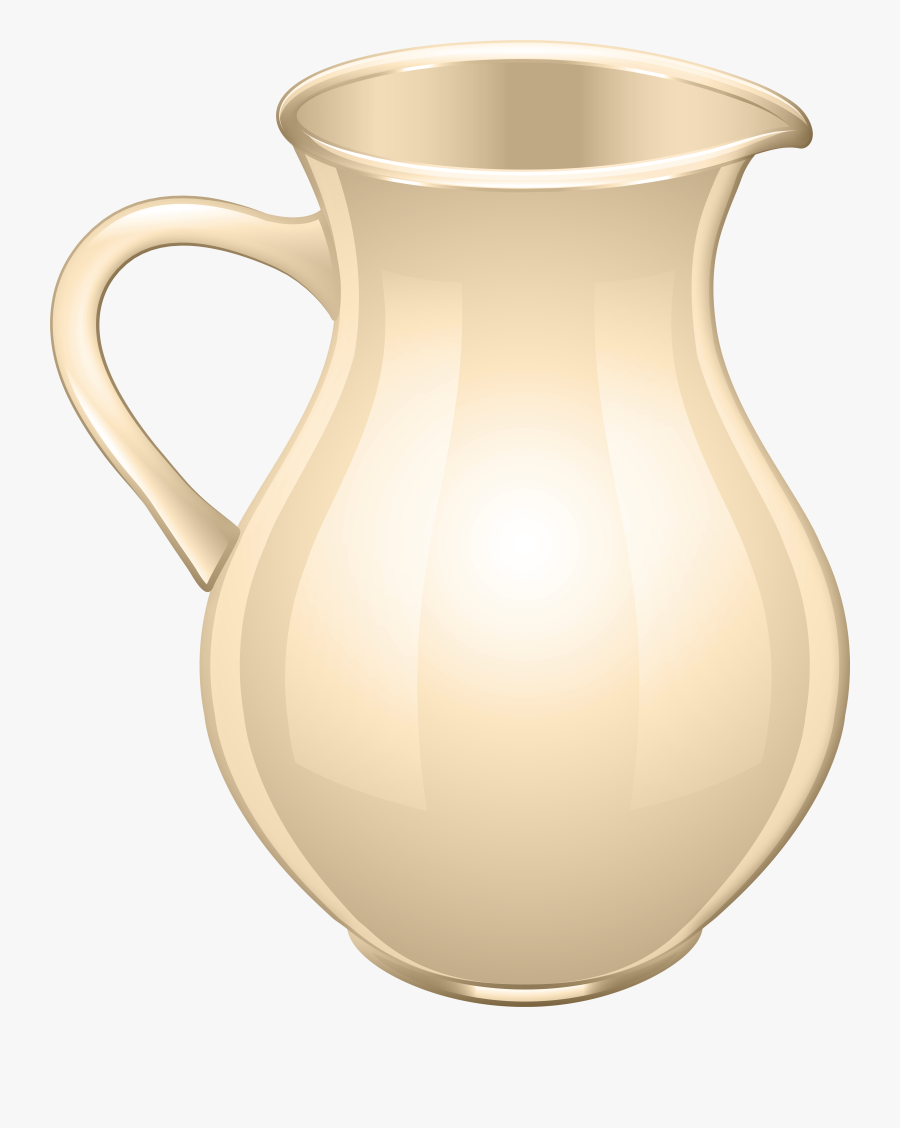 Beige Ceramic Jug Png Clip Art, Transparent Clipart