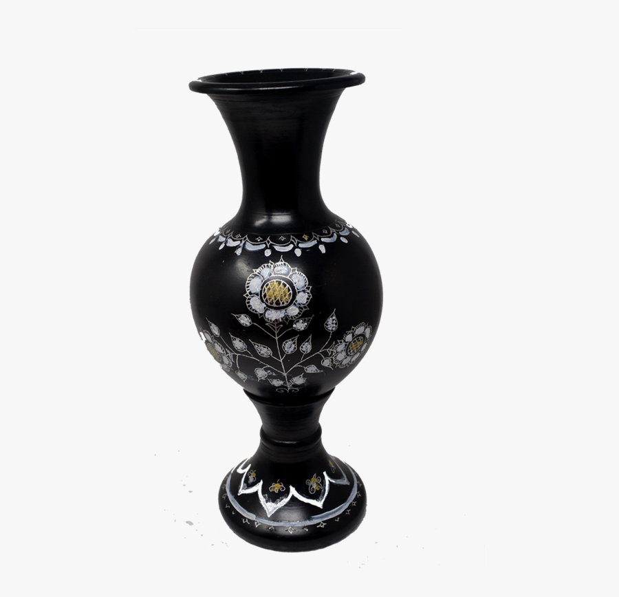 Black Pottery Painted 2 Piece Flower Vase - Vase, Transparent Clipart