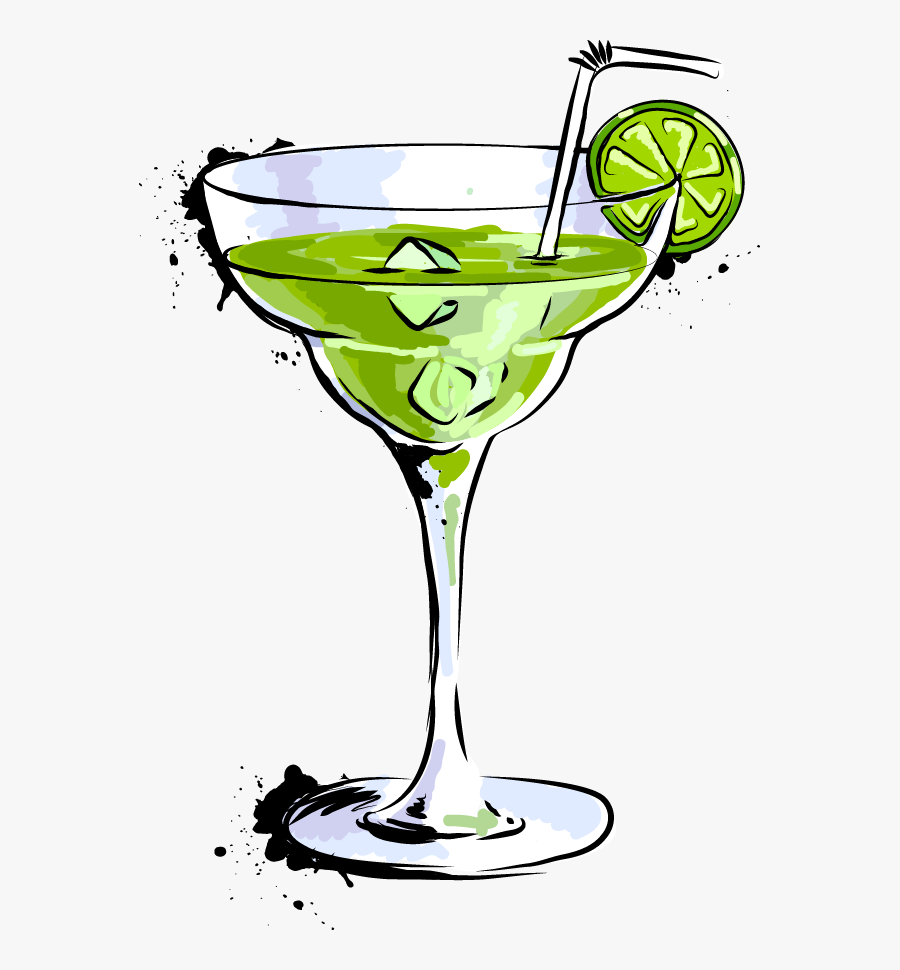 Cartoon Martini Glass Png - Cocktail Glass Cartoon, Transparent Clipart