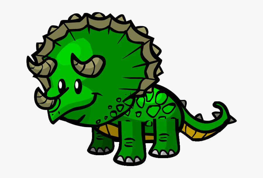 Green Clipart Triceratops - Transparent Background Triceratops Clipart, Transparent Clipart