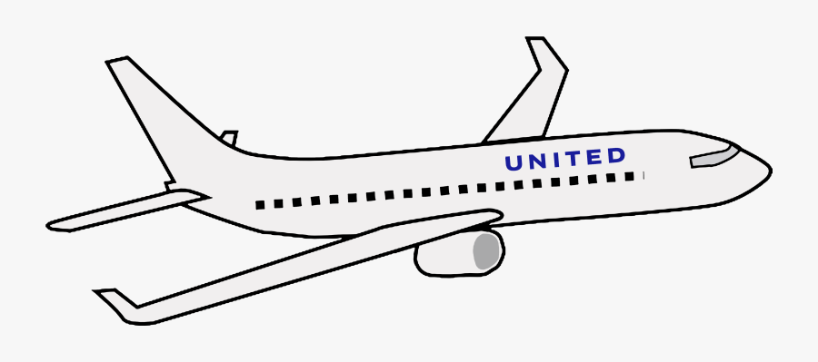 Airplane Clipart Passenger Plane - United Airlines Plane Clip Art, Transparent Clipart