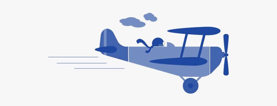 Airplane Clip Art Biplane Portable Network Graphics - Blue Biplane Png, Transparent Clipart