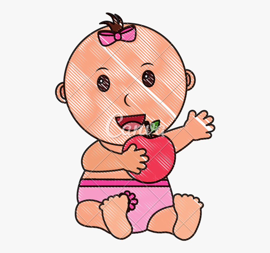 Transparent Baby Diapers Clipart - Sitting Baby Holding Bottle, Transparent Clipart