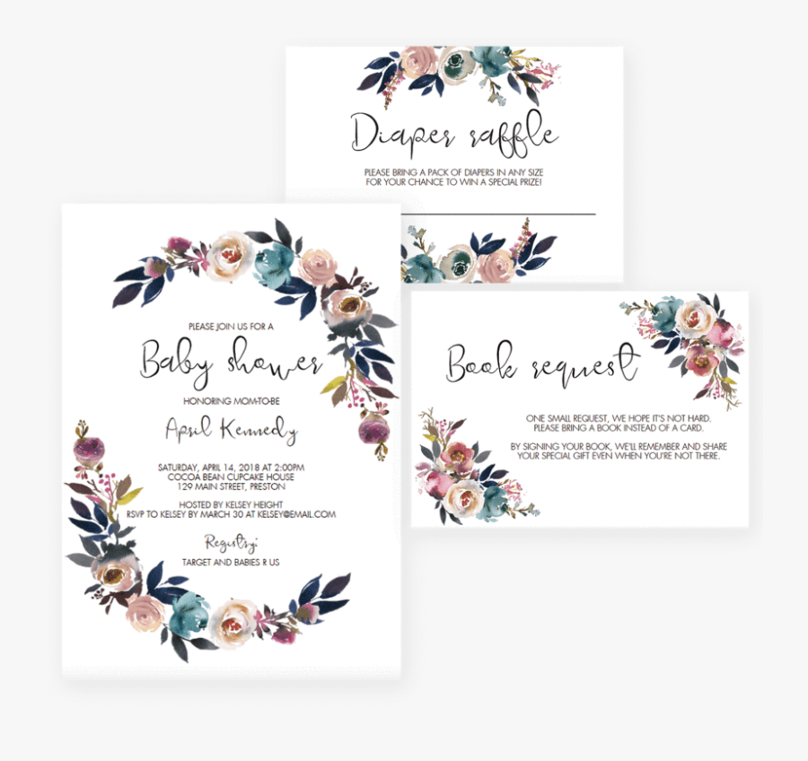 Baby Clipart Shower Invitations - Wedding Invitations Templates Png, Transparent Clipart
