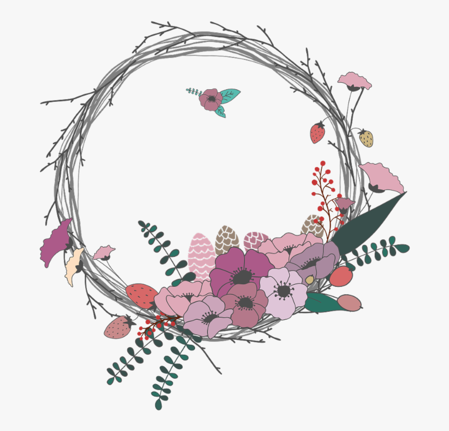 Transparent Spring Wreath Clipart - Background Bunga Png, Transparent Clipart