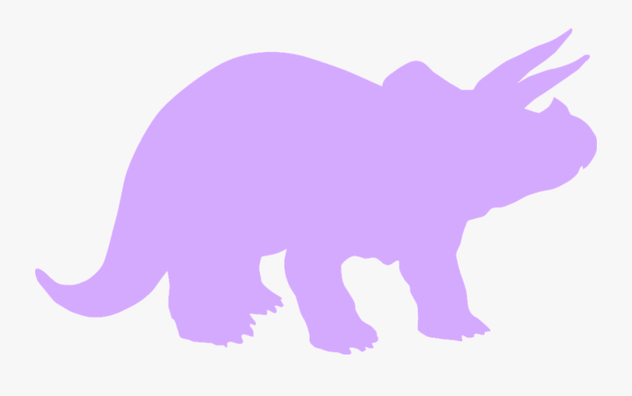 Triceratops Clipart Purple - Triceratops Silhouette, Transparent Clipart
