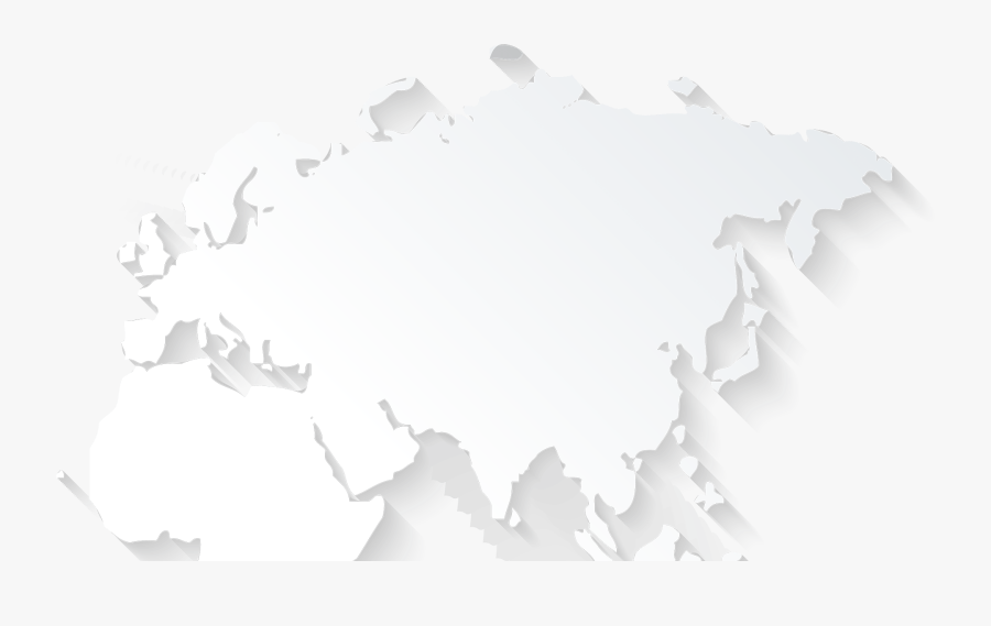 White World Map Vector, Transparent Clipart