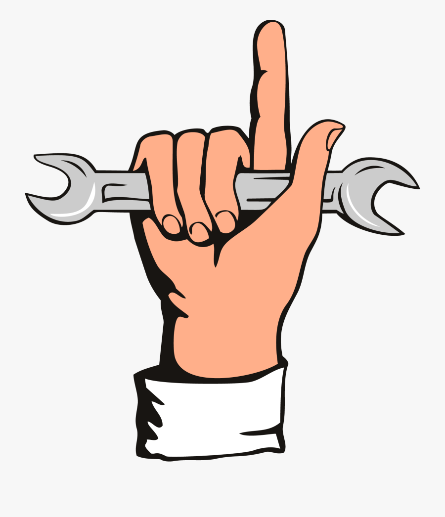 Muscle Clipart Muscle Hand - Spanner With Hand, Transparent Clipart