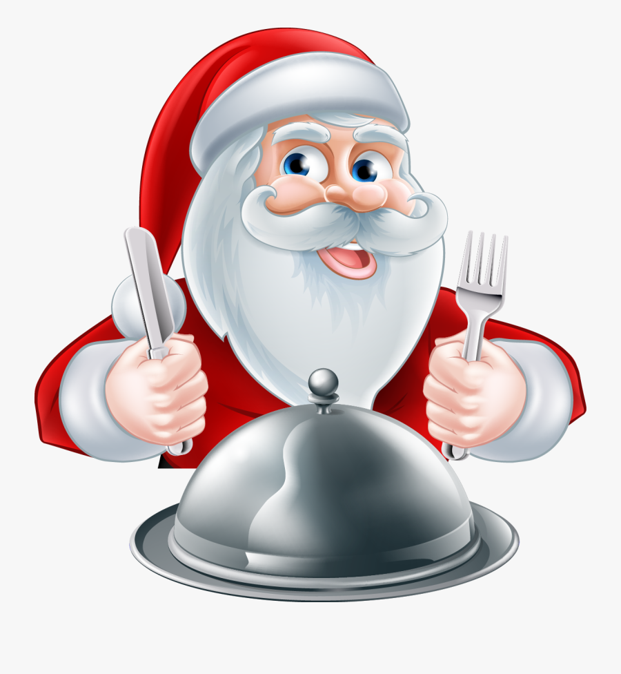 Eat Clipart Lunch Class - Santa Claus Eating Png, Transparent Clipart