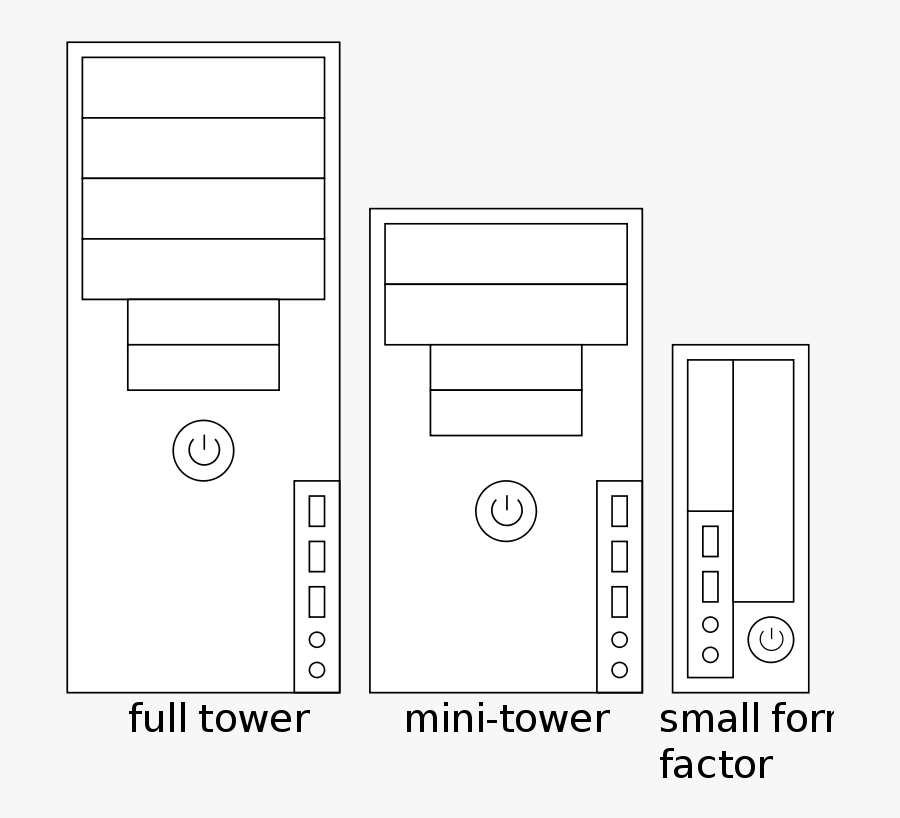 Three Types Of Computer Cases - Architecture, Transparent Clipart