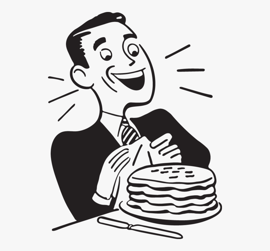 Transparent Pancake Clipart Png - Eating Pancakes Clipart, Transparent Clipart
