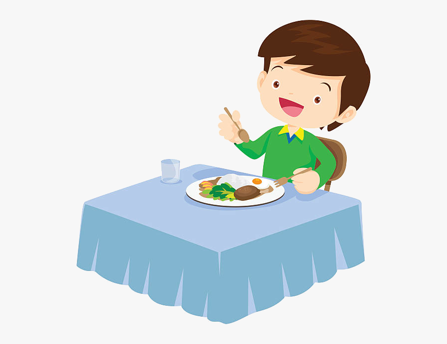 Eating Clipart Lunch X Transparent Png - Boy Eating Meal Vector, Transparent Clipart